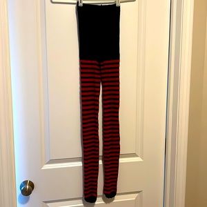 Red and black tights